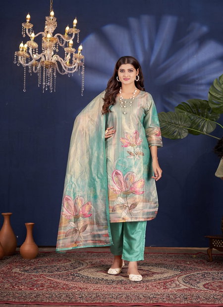 Kaya By Nsf Shimmer Digital Printed Kurti Bottom With Dupatta Wholesale Suppliers In Mumbai